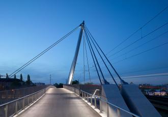    Cable-stayed bridge, Munich, 2010